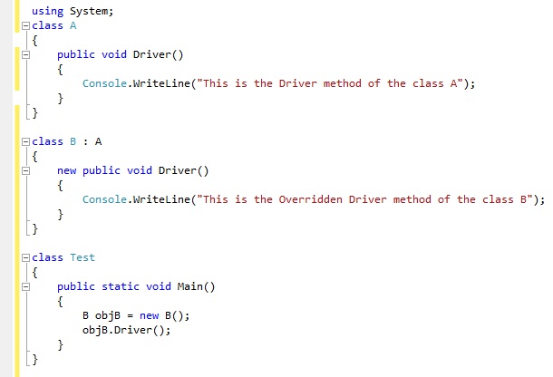 Method Overriding in C# Example 10