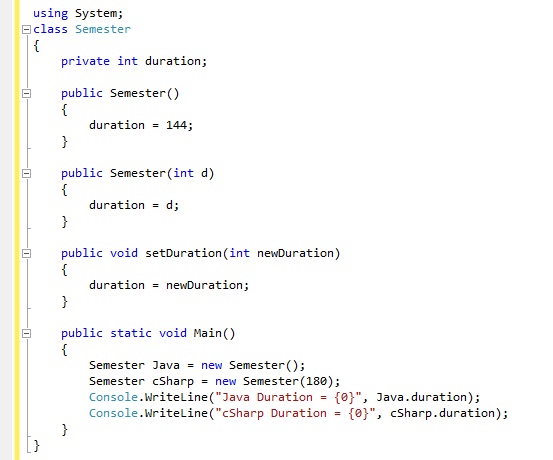 Implementing OOP in C# Example 3